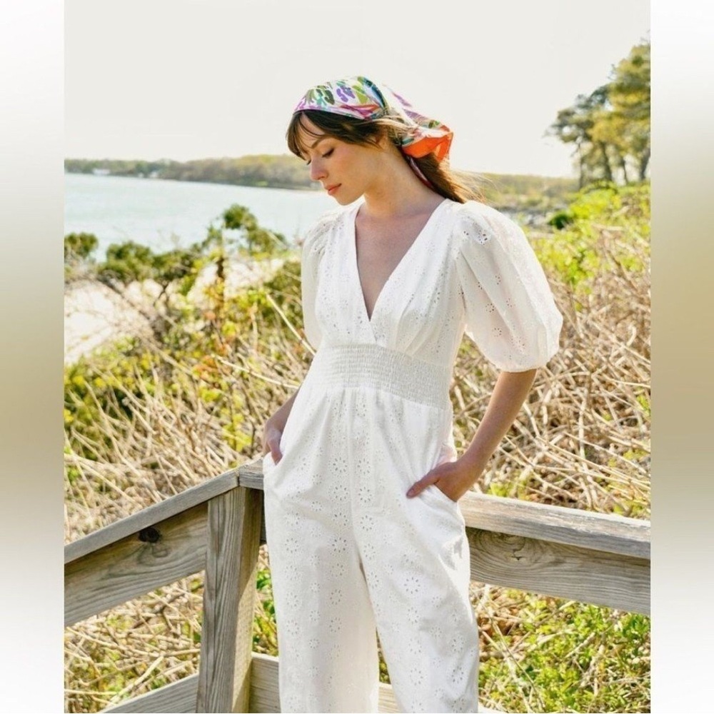 Anthropologie | Hutch White Eyelet Jumpsuit